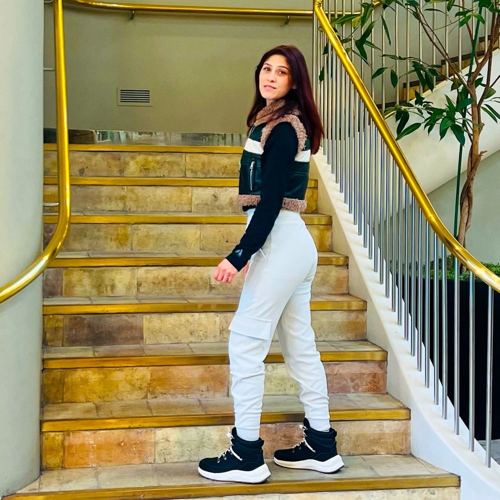 Faux Leather small vest women